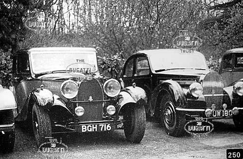 250. Type 57, Chassis # 57142, Reg. BGH 716, James Young, Chassis # 57739, Reg. FUW 180, Figoni & Falaschi