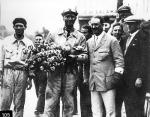 105. Ettore Bugatti with Costantini and mechanic Soderini