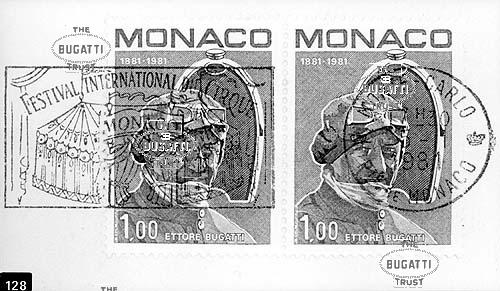 128. Ettore Bugatti centenary postage stamp