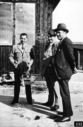 232. Jean Bugatti with Ettore Bugatti and Raoul Dautry