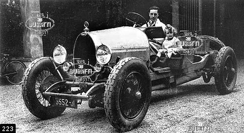 223. Jean Bugatti with baby Roland Bugatti