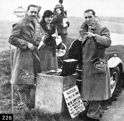 226. Jean Bugatti with Lidia Bugatti and Col. Giles
