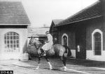 204A. Lidia Bugatti on horseback at Molsheim c1923