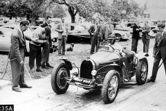 235A. Type 51, Chassis # 51145, Reg NRT 555 Prescott 1957, start line, Frank Wall,