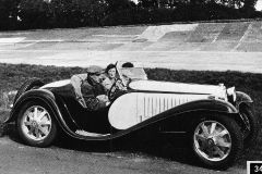 34. Type 55, Chassis # 55235, Reg. BPK 1 Mr and Mrs Peter Hampton at Brooklands. Grand Sport model 1932-1935.