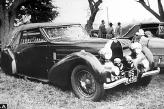 94A. Type 57, Reg. QS 2458, Stelvio Prescott c. 1955. Note QS were the letters given to a car registered in the UK on a temporary basis.