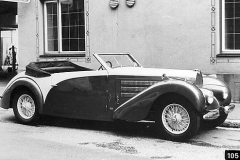 105. Type 57, Chassis # 57639, Reg. ST 57 062, Stelvio 1938 Stelvio with Austrian plates. Modern-day photo.