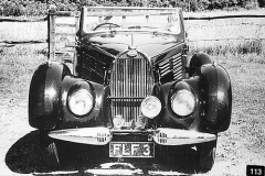 113. Type 57, Chassis # 57712, Reg. FLF 3, Stelvio T.A. Roberts 1939 T.57. Photos taken around 1950.