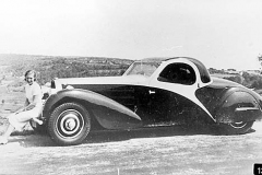 136. Type 57, Chassis # 57267, Atalante First Atalante. Photo taken by Jean Bugatti, Vosges countryside May 1935.