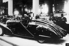 212. Type 57, Chassis # 57221, Gangloff 1935 Paris Show. Gangloff Torpedo, as driven later Paris-Nice rally 1935 Veyron and Wurmser. Body went to Chassis # 52323 at a later dat