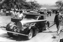 215. Type 57C, Chassis # 57698, Reg. HPC 7, Gangloff Ex. Howe car with J.L. Burton and Bruce Headbetter, Prescott (R.M. Bloomfield in beret).