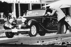 235. Type 57, Letourneur & Marchand 1987 Pebble Beach, U.S.A./ Hugh Conway presenting prize.