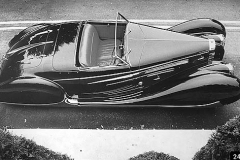 246. Type 57, Chassis # 57808, Van Vooren Design by Figoni Falashi, executed by Van Vooren. Presented in 1939 by the French Government to the Shah of Persia, Prince Pahlevi, as a wedding gift.