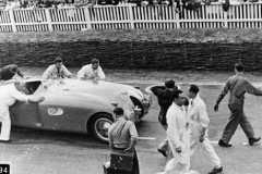 394. Type 57C Car being pushed out. Le Mans 1939.