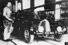 44. Type 57S, Chassis # 57453, Reg. 1521 NV4, Atlantic Molsheim c 1939. Alphonse Meyer, mechanic.