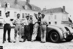 257. Type 57G Le Mans 1937. Mechanics right to left Wurmser & Aumaitre.