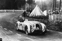 258. Type 57G, Chassis # 57455 J.P. Wimille at the wheel of the winning car he shared with R. Benoist, Le Mans 1937.