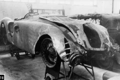 278. Type 57G, Chassis # 57455 1937 Le Mans car found after the war, damaged during storage at Bordeaux.