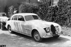 75A. Type 101, Chassis # 101500 Type 101 Prototype, Chassis # 101500. Mr & Mrs Seyfried at Evesbatch Court (David Porter). Bugatti Rally 1969.