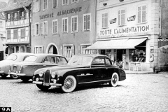 79A. Type 101, Chassis # 57454 Type 101, chassis # 57454, Engine # 101503. Gangloff fixed head coachwork, blue. At Molsheim in 1956, M Arnaud (Chief Administrator of Bugatti Company).