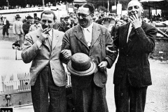 240. Jean Bugatti with Dominique Lamberjack and Costantini Jean Bugatti with Dominique Lamberjack, Paris Agent and Costantini Grand Prix de Spa c1934?