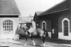 204A. Lidia Bugatti on horseback at Molsheim c1923