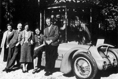 210A. Lidia Bugatti with a group including King Leopold of Belgium right with the Type 59, Autumn 1937