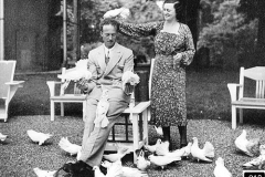 212. Lidia Bugatti with King Leopold of Belgium & white doves