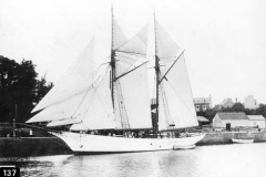 137. Boats – Yacht owned by Ettore Bugatti at Maisons-Lafitte, Shipyard, Paris